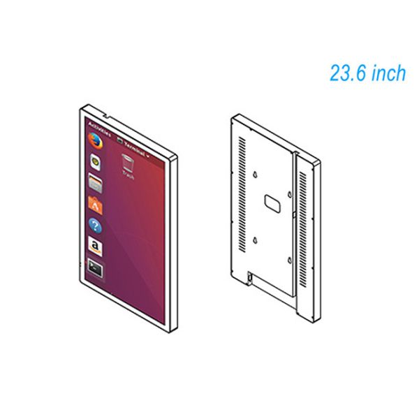 23.6 inch high transmittance intelligent guidance screen Linux system hospital consultation room entrance digital kiosk