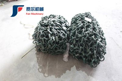 Carbon Steel Alloy Steel Wheel Loader Tire Chains / Snow Tire Chains Sample Accept