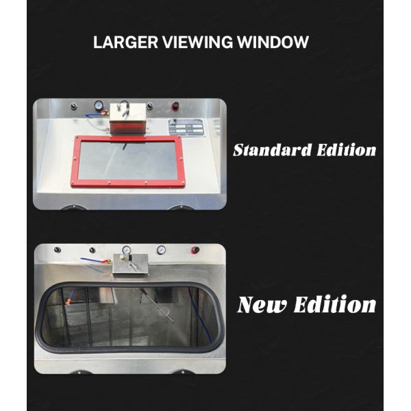 Energy-efficient Wet Sandblasting Cabinet for Surface Cleaning of Automotive Parts and Engines