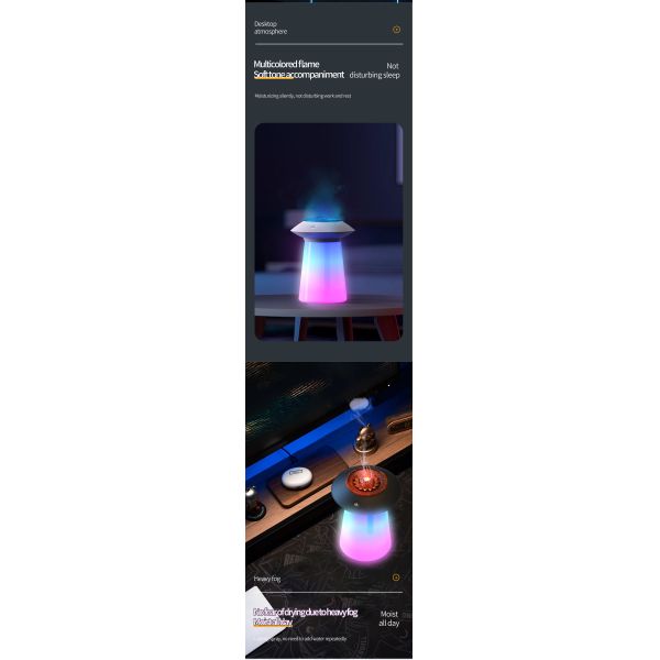 760ml Jellyfish Spray Volcano Aromatherapy Humidifier Home Use With Colorful Lights