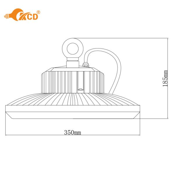 Alta iluminación de la bahía de SMD 150W 6500K 350*185m m Warehouse