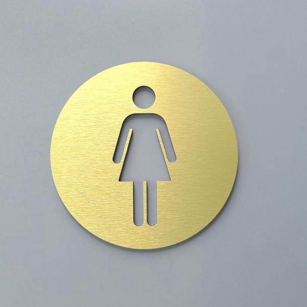 1mm Metal Custom Reflective Sign For Unisex Bathroom Restroom Door