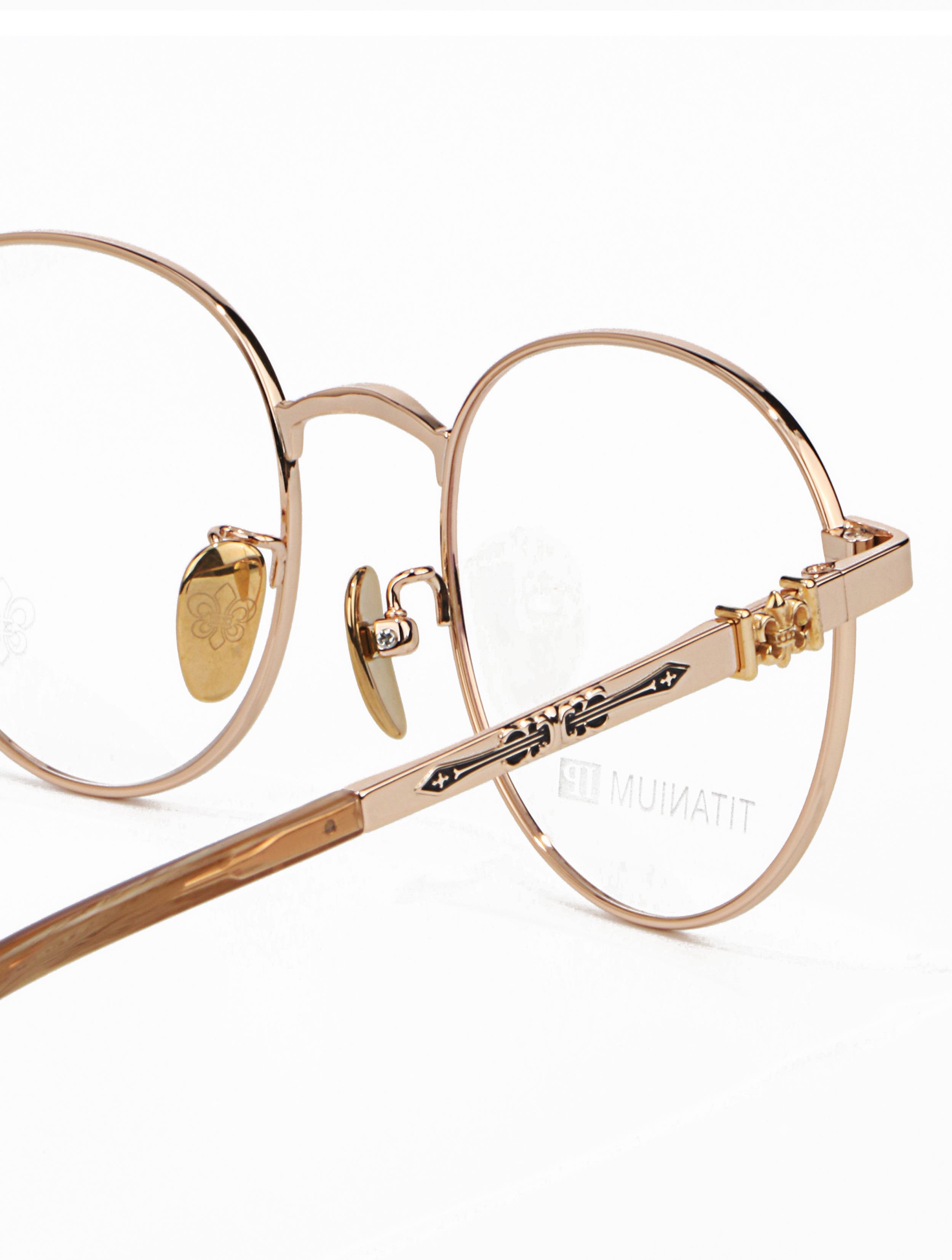 Leisure and Artistic Circular Striped Blue Color Optical Prescription Multi Focus Buffs Luxury Brand Superior Quality Glasses