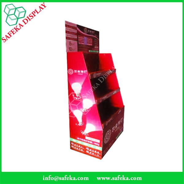Cardboard pop display 3 tier Customized  printed Promotion Rack Supermarket advertising shelf Cardboard trays