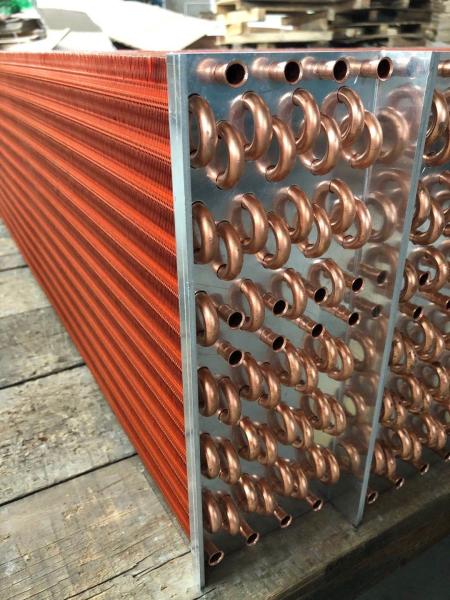 Fin Type Refrigeration Heat Pump Condenser Coil Copper Tube RoHS Certificated