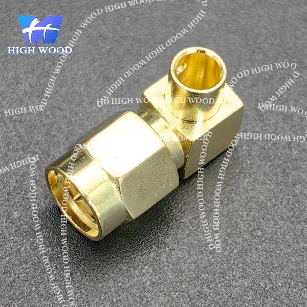SMA Series RF Coaxial Connector, SMA Right Angle Male JWB-3