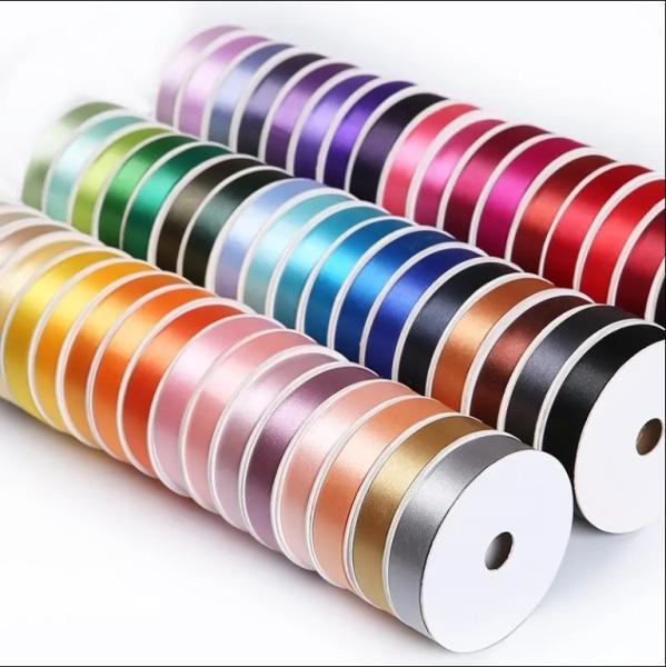 Polyester Decoration Gift Ribbon Satin 10mm 100mm Custom Roll for Packing Christmas