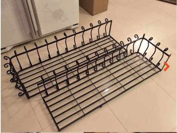 Corrosion Resistant Balcony L60cm Metal Flower Stand