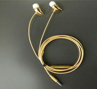 2017 best sellers metal earphone mobile-phone headphone pepper earphone fashion gloden headphone