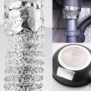 Aluminum Tapes (3.9Mils), 2'*65 Feet Foil Tape, Metal Insulation Tape, Heavy Duty Duct Tape With Adhesive Backing