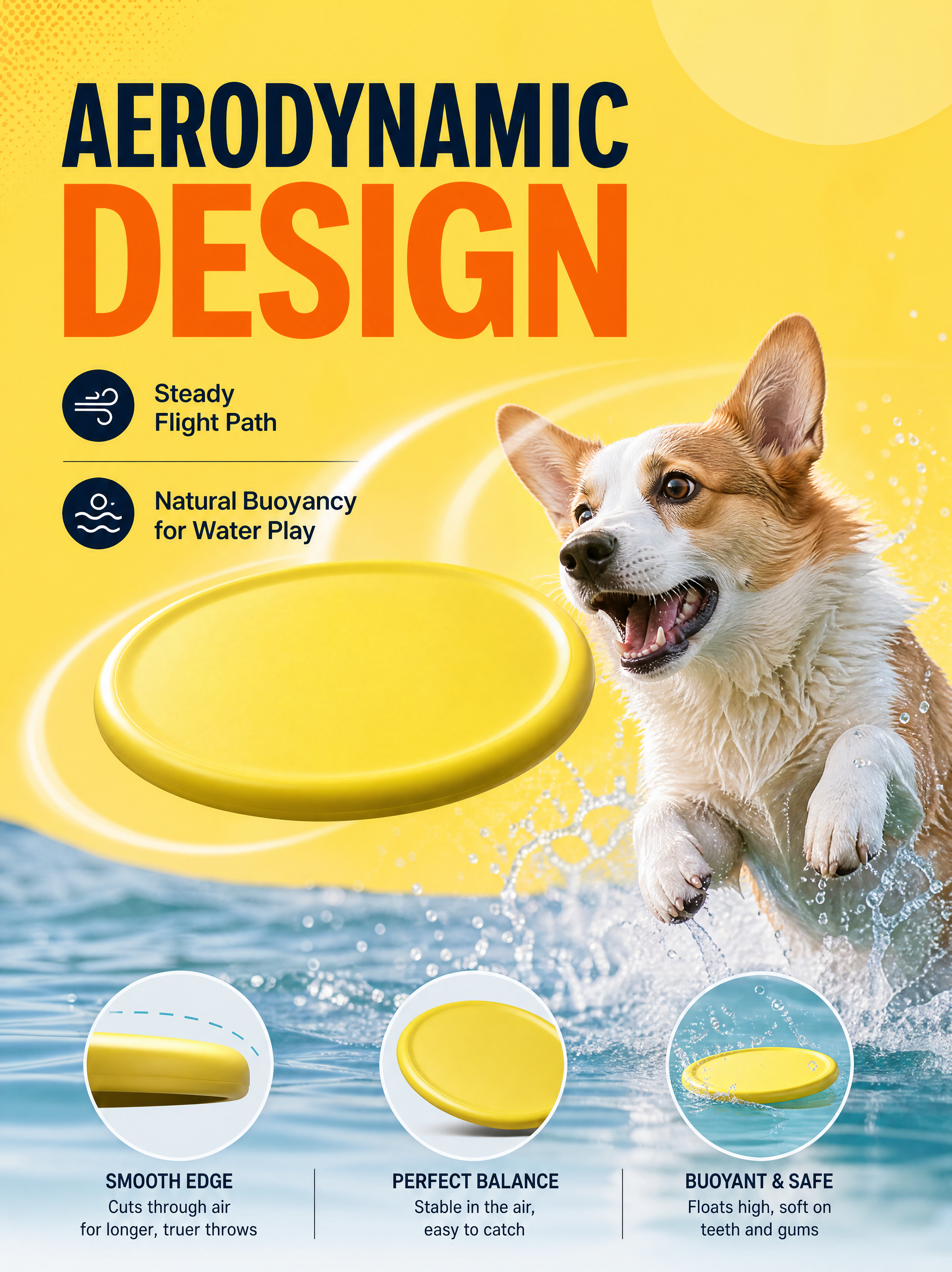 Smooth Edged 3d Print Dog Accessories Waterproof Interactive Dog Play Disc