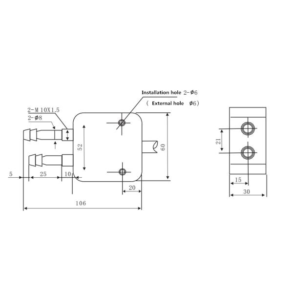 Датчик I2C перепада давления сухого воздуха WNK с алюминиевым снабжением жилищем для ветра