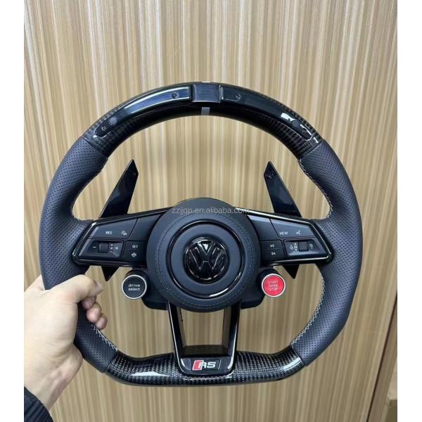 Volkswagen R8/RS/GTI/Golf R Multi-Function Steering Wheel 55cm Diameter Red Stitch Color