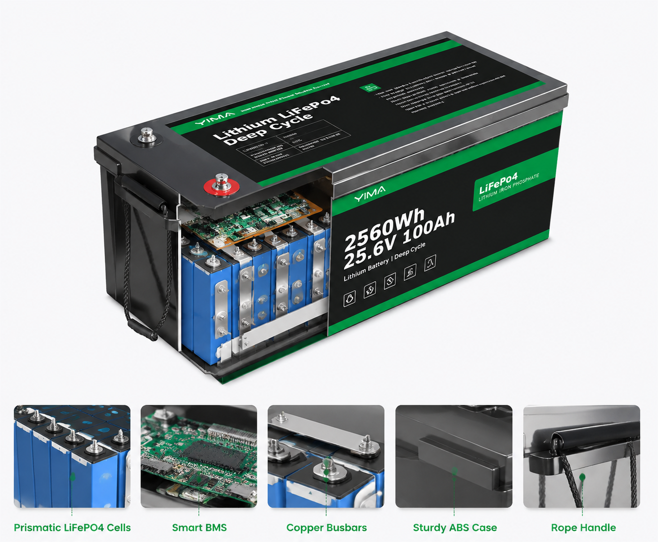 Grade A 32700 LiFePO4 Battery 3.2V 6000mAh Cell for DIY Solar & RV