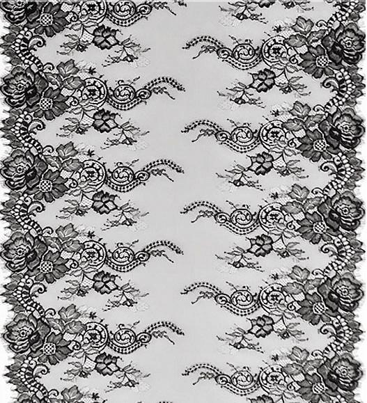 Hot Sale Eyelash Lace Edge Apparel ACCESSORIES 100% Chinlon Black Ivory Color