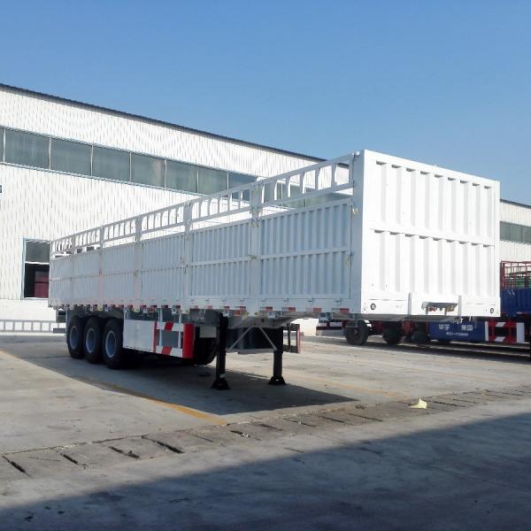 3 Axle 50 Ton 60 Ton Side Guard Semi Trailer with 90mm*13mm*10 Layer Leaf Spring