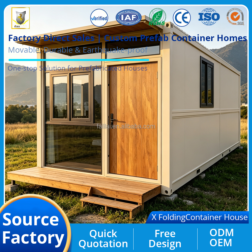 High Quality Easy Assembly 20ft Folding Container House Modular Container Unit Portable Site Office Prefab Dormitory Bathroom