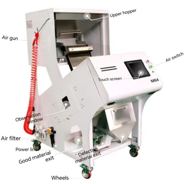 High Precision 64-Channel Color Sorter for Fennel Seeds.