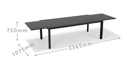 Extendable Outdoor Dining Table and Chair Set for 12 Guests by AJUNION in Garden