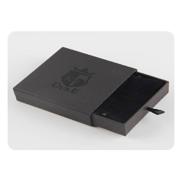 Professional Jewelry Packaging Boxes , Black Paper Packaging Box OEM ODM