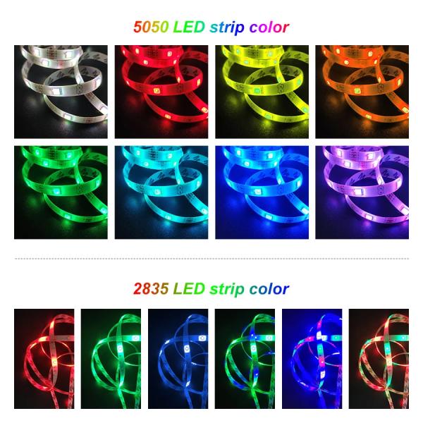 LED Light Strips Bluetooth Controller Flexible RGB 5050 Decoration BackLight Lamp Night light Luminous String For Bedroom