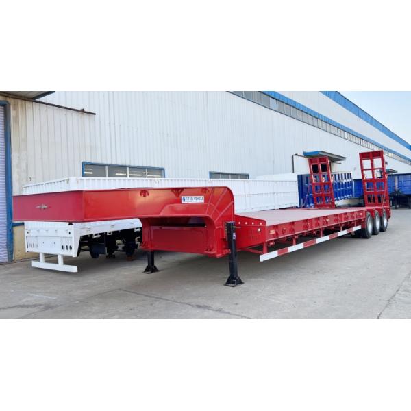 3 Line 6 Axle 100/120 Ton Construction Machinery Carrier Low Bed Trailer With Ramps for Sale
