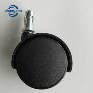 60mm Furniture Trolley Wheels PP Black 6x2 Caster Wheel For Game Chair