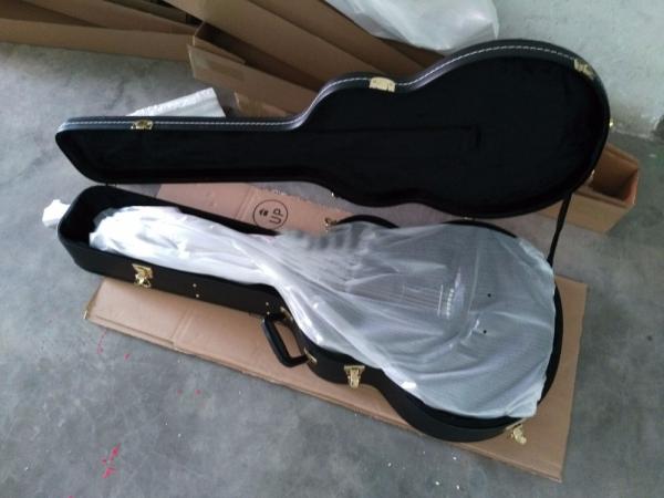 43 AAAAA all solid wood SJ200 style jumbo black satin acoustic electric guitar