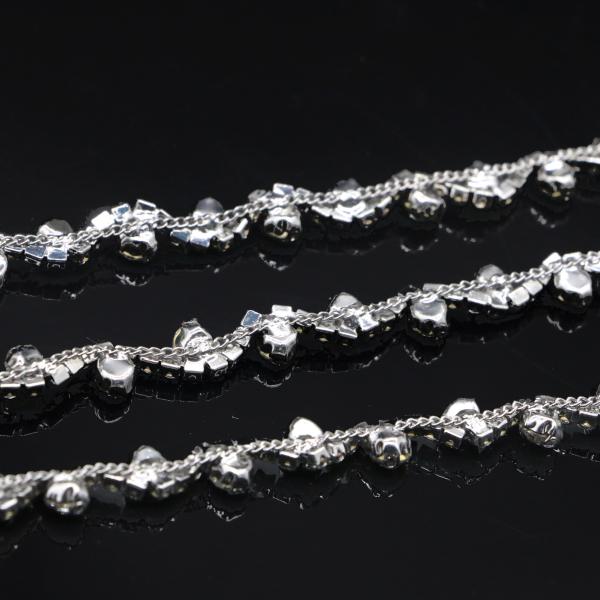 Decorative Crystal Diamond Chain , Rhinestone Necklace Silver 5MM ODM