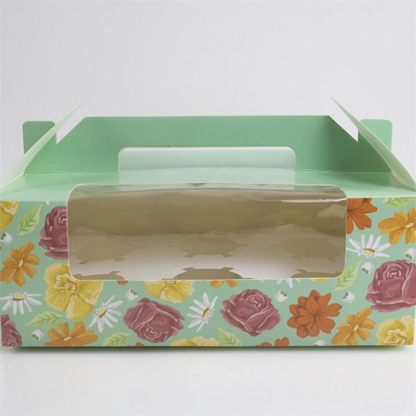 Takeaway cake box packaging with clear window cake disposable box packaging dessert box muffin box packaging