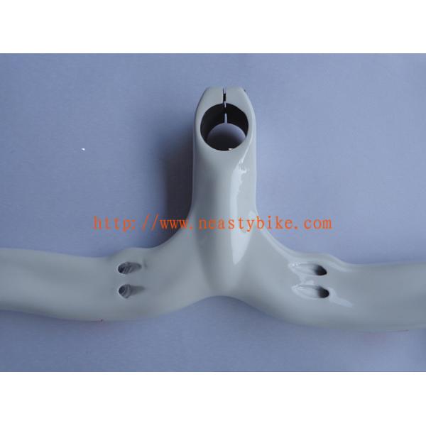 Bicycle parts NEASTY - Full Carbon White Road Bike/Bicycle Handlebar with integrated Stem