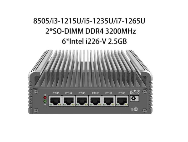 Zynshield Firewall Intel i3-1215U Pfsense Ubuntu Linux 6 2.5g Rj45 Ethernet Ports