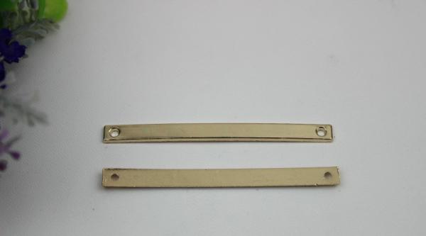 Latest fancy design light gold 70mm length shoe parts iron buckles for shoelace