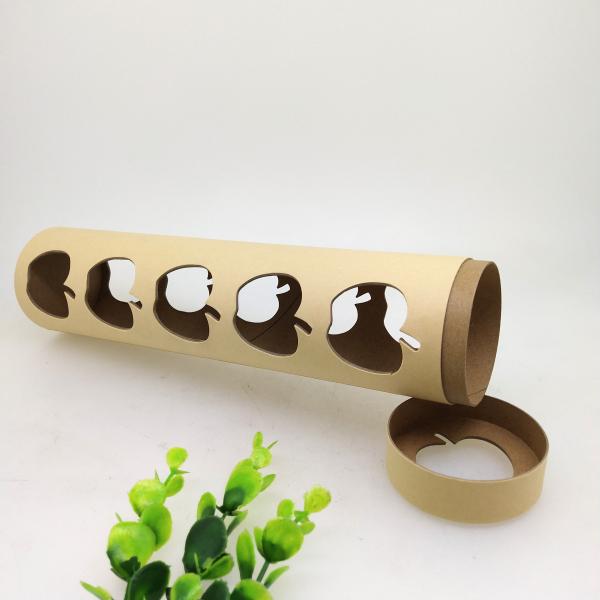 Biodegradable Full Kraft Paper Tubes Embossing Logo For Tea / Dried Food