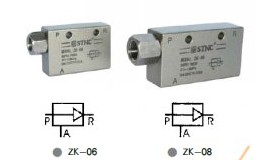 Aluminium Alloy Silver Pneumatic Manual Valve ZK Series 0-60℃ Fluid Temperature