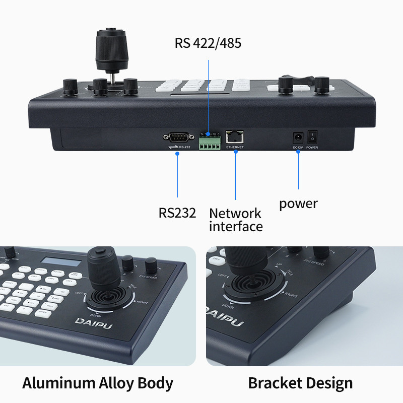 Function IP PTZ Camera Control DAIPU 4D Joystick for Conference Live HD-MI USB Controller