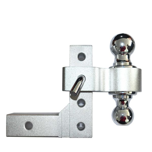 Aluminum Dual Ball Mount Best Adjustable Trailer Tow Towing Hitch 6