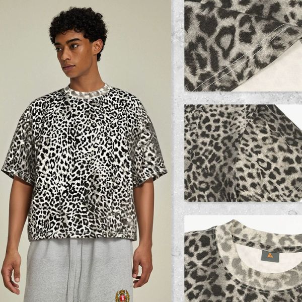 Customized Crop Oversized Short-sleeved Men's T-shirt Camouflage Pattern Blank Breathable Quick Dry Knitted 2026 New Style