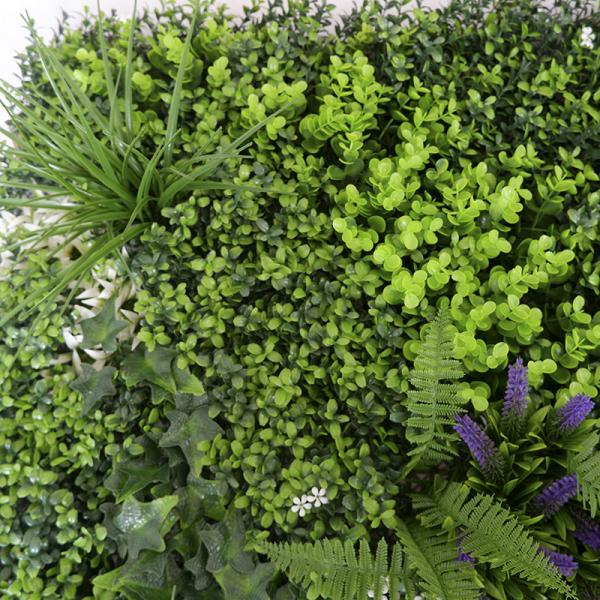 Anti UV Plastic Artificial Green Walls Hedge Boxwood Panels Plant Vertical For Decoration