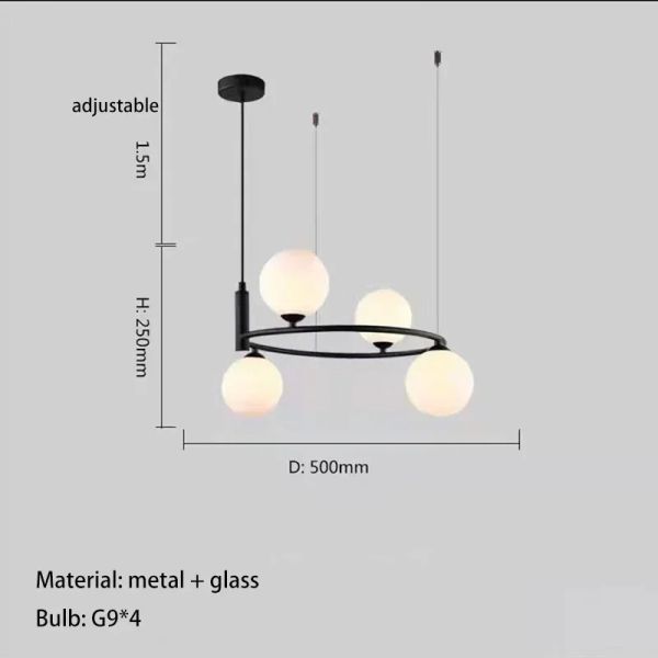 Nordic Magic Bean Galss Chandelier Restaurant Light Glass Ball Pendant Light（WH-AP-673）