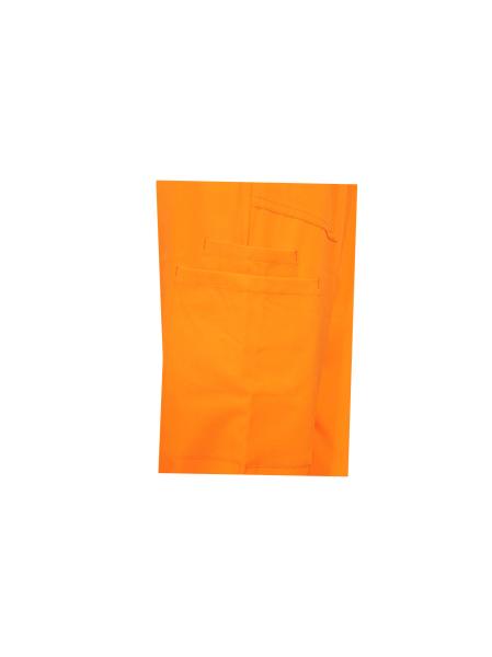 100% Polyester Bottoms Clothing Orange Nursing Scrubs With Layered Pockets