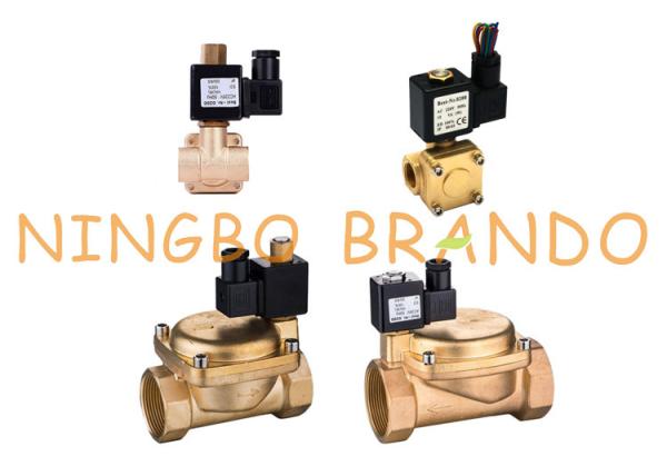 2 abriram normalmente a válvula elétrica do solenoide industrial de bronze do controle da água 0955805