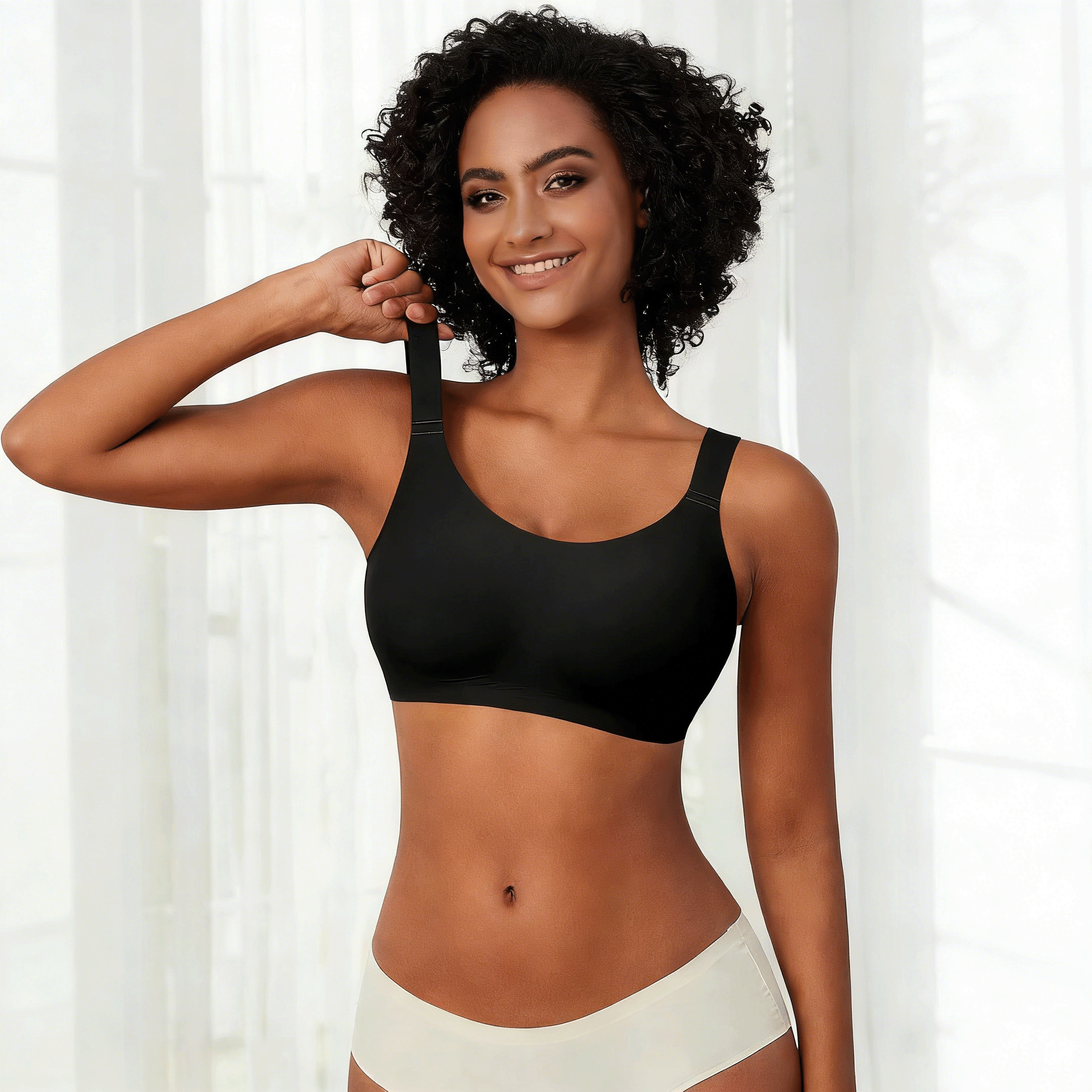 Breathable Stable U - Back Invisible Jelly Push Up Bra For Daily Wear