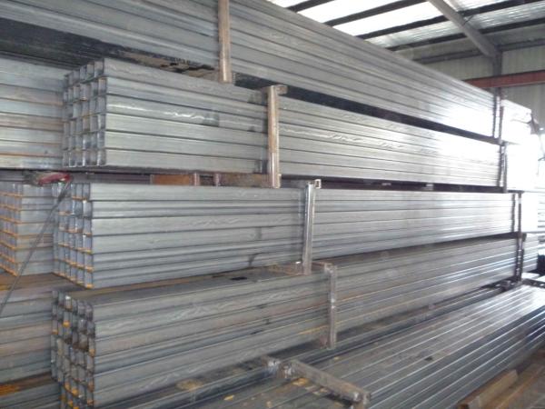 High Frequency Longitudinal Hollow Steel Pipe , Rectangular Steel Tubing