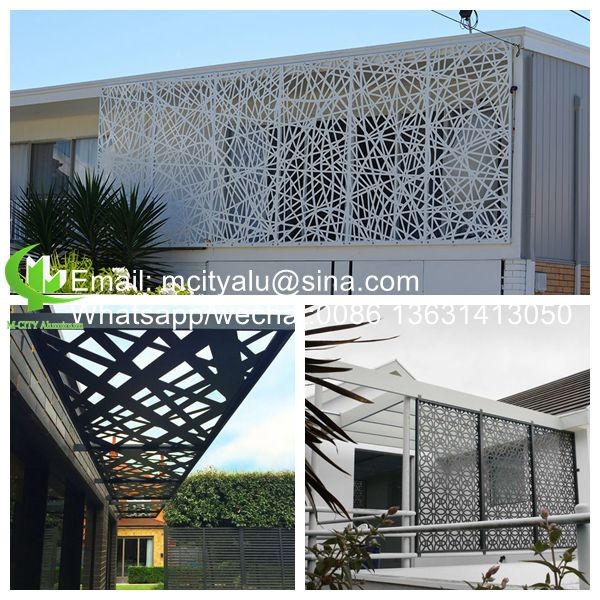 Customizable Patterns Aluminum Perforated Panel with Powder Coated Finish and 1.5-10mm Thickness for Facade and Fence