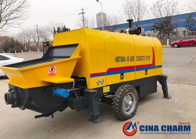 Diesel / Electric Trailer Mounted Concrete Pump For Construction Engineering