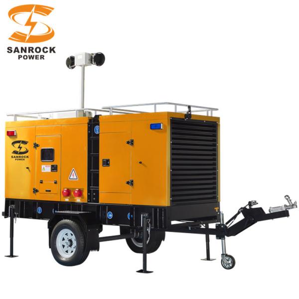 1500 r/min pompe à eau mobile électrique 80 kW pompe à eau diesel mobile montée sur remorque