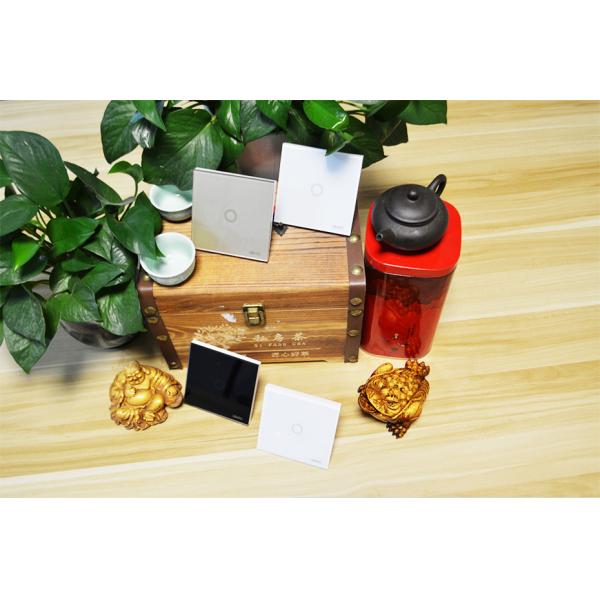 Commutateurs en verre blanc 2gang 5W - 150W Commutateur LED à toucher Panneau en verre trempé