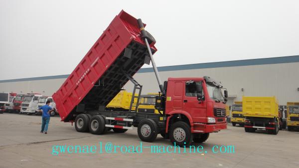 8 x 4 Heavy Duty Dump Trucks HOWO A7 Tipper Truck Unloading 380HP Dump Trucks 50tons dumper