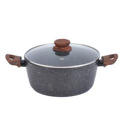 Various Models Kitchen Cookware Maifan Stone Aluminium Ollas Cooking Pot Sets With Thick Wooden Handle